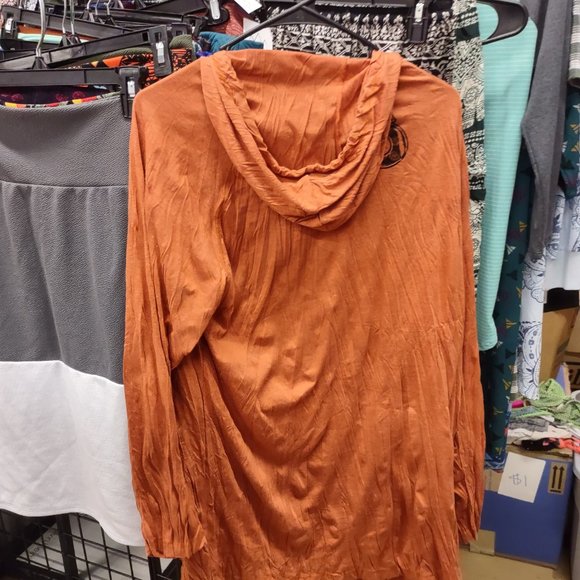 Orange pullover hooded long-sleeve top from Zig Zag Asian Collection size XL - Picture 3 of 5